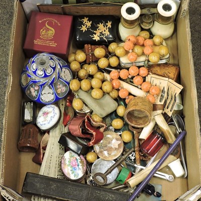 Lot 234 - A collection of items to include opera glasses and beads
