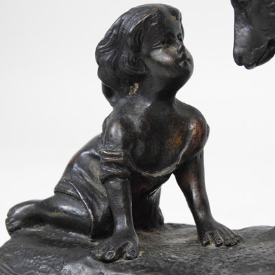 Lot 146 - A 20th century bronze figure group