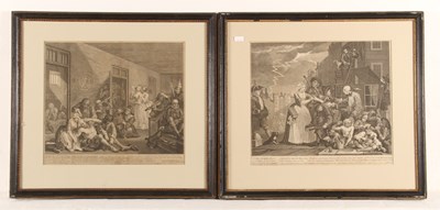 Lot 340 - After William Hogarth (1697-1764), The Rake's...