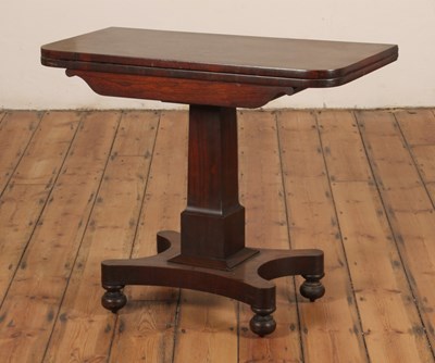 Lot 514 - A William IV rosewood card table, having a...