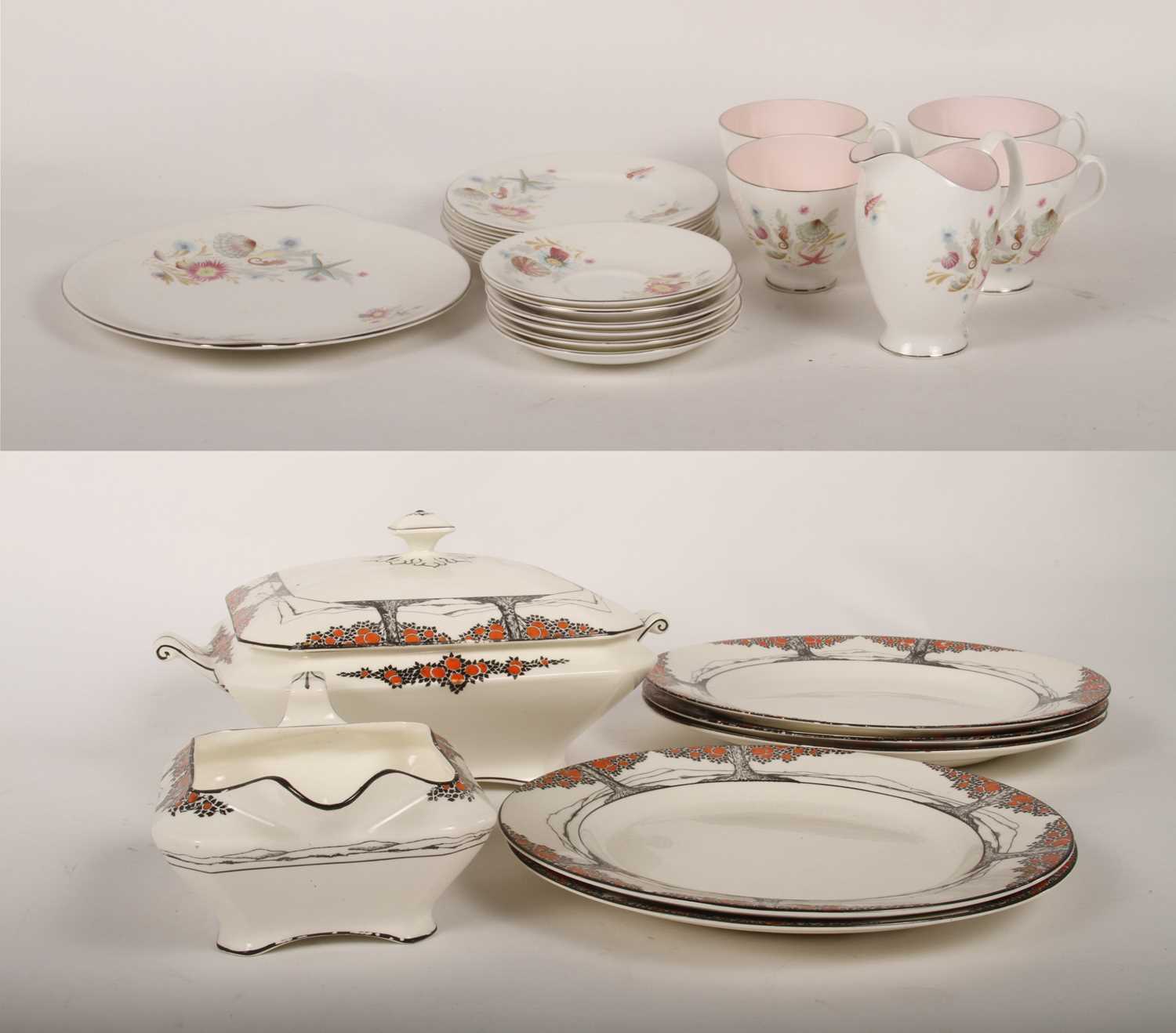 Lot 454 - A Crown Ducal Orange Tree pattern part service,...