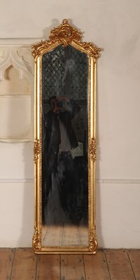 Lot 531 - A gilt framed dressing mirror, the bevelled...