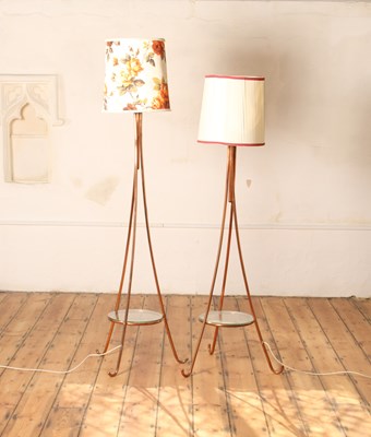 Lot 564 - Two copper standard lamps