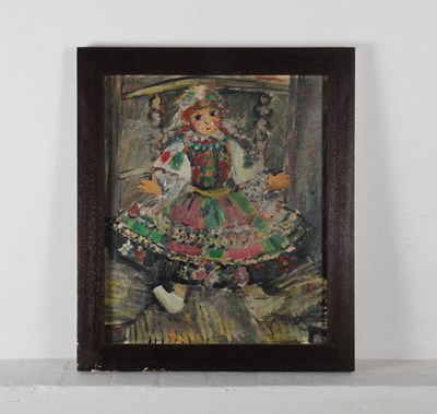 Lot 365 - Ruth Walker (b. 1942), Polish Doll, oil on...