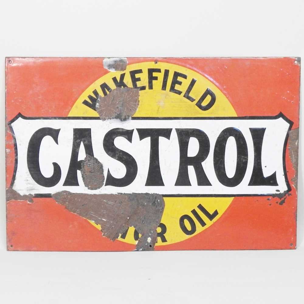 Lot 24 - An early 20th century enamel advertising sign,...