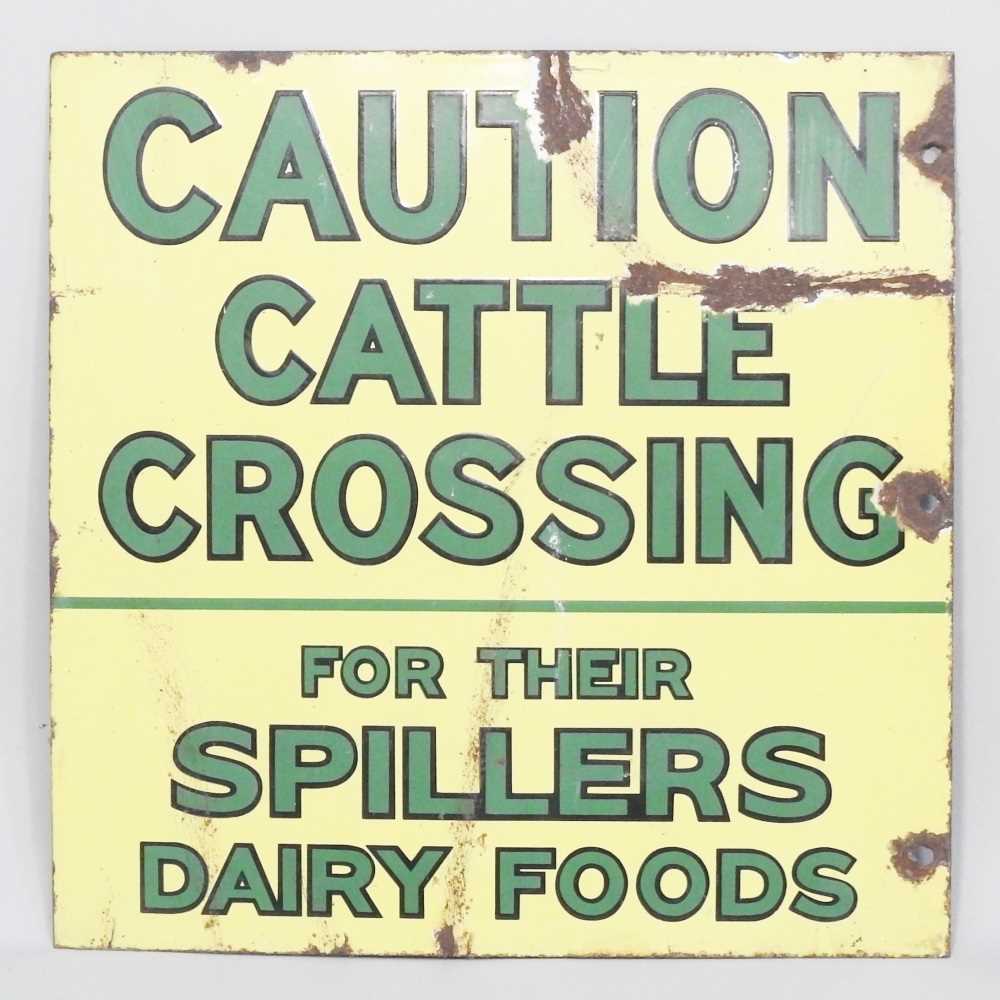Lot 42 - An old advertising sign, Spillers Dairy Food,...