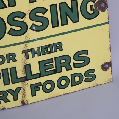 Lot 42 - An old advertising sign, Spillers Dairy Food,...