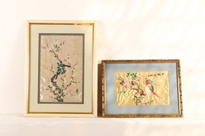 Lot 298 - Two Chinese framed silks