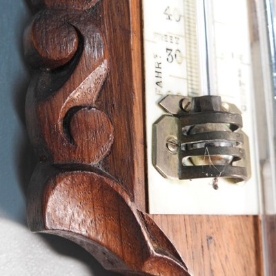 Lot 36 - A Victorian Gothic revival oak cased stick...