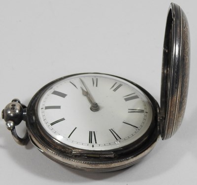Lot 72 - A Victorian silver cased full hunter pocket watch