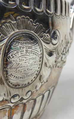 Lot 6 - A Victorian silver teapot, of oval shape with...