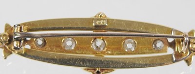 Lot 17 - A 15 carat gold, diamond, and seed pearl...