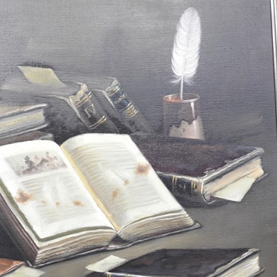 Lot 39 - Torres Pons, 20th century, still life of books...