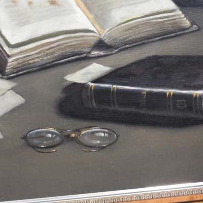 Lot 39 - Torres Pons, 20th century, still life of books...
