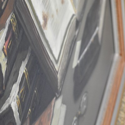 Lot 39 - Torres Pons, 20th century, still life of books...
