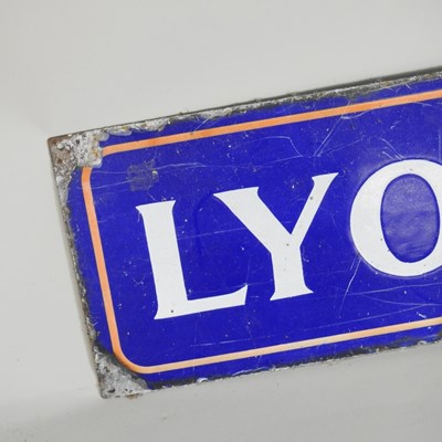 Lot 33 - An old Lyons Tea enamel advertising sign, with...