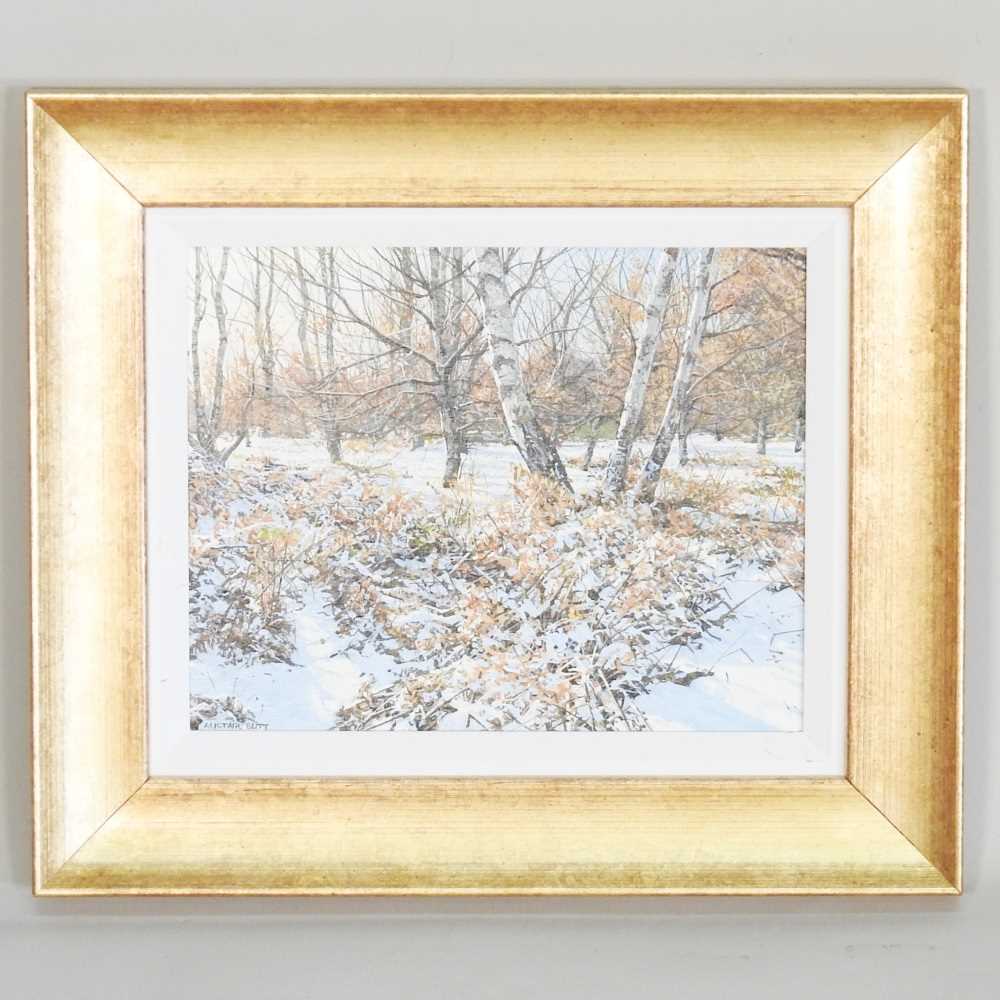 Lot 30 - Alistair Butt, b1963, This Morning's Snow Fall,...