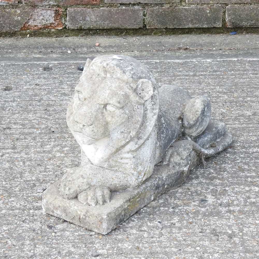 Lot 32 - An Art Deco style cast stone garden model of a...