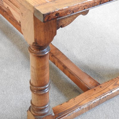 Lot 31 - An oak refectory dining table, of 17th century...