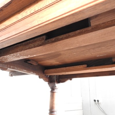 Lot 31 - An oak refectory dining table, of 17th century...