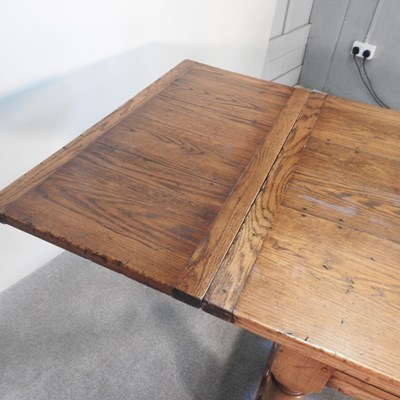 Lot 31 - An oak refectory dining table, of 17th century...