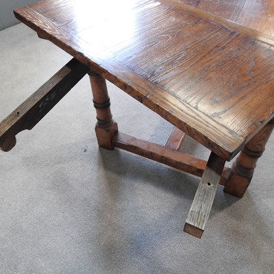 Lot 31 - An oak refectory dining table, of 17th century...