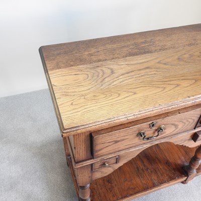 Lot 11 - An oak dresser base, of 18th century design,...