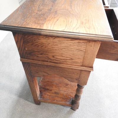 Lot 11 - An oak dresser base, of 18th century design,...