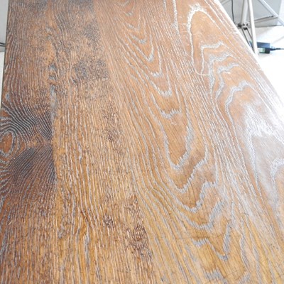 Lot 11 - An oak dresser base, of 18th century design,...