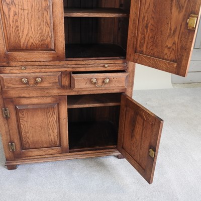 Lot 37 - An oak cabinet, of 18th century style, in the...