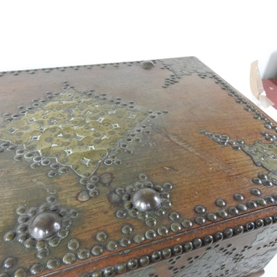 Lot 22 - A 19th century African Zanzibar hardwood box,...