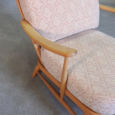 Lot 20 - A 1970s Ercol light elm Windsor armchair, with...