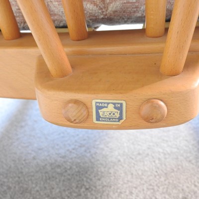 Lot 20 - A 1970s Ercol light elm Windsor armchair, with...