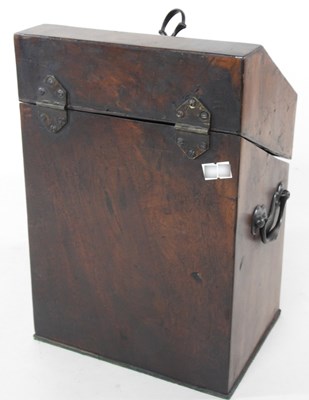 Lot 13 - A George III mahogany serpentine knife box,...