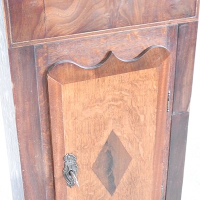 Lot 19 - A 19th century oak and inlaid cased longcase...