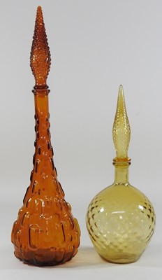 Lot 82 - A 1970's Italian coloured glass decanter and stopper