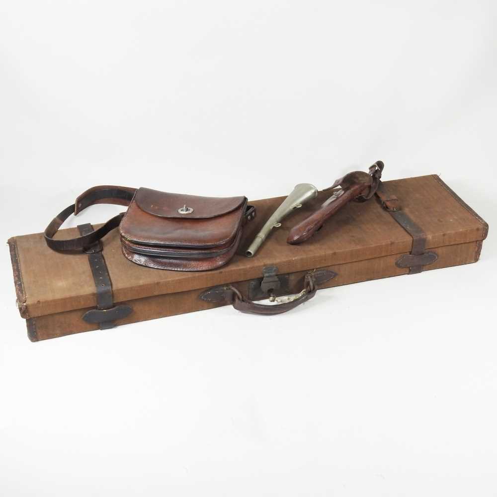 Lot 25 - An early 20th century canvas and leather...