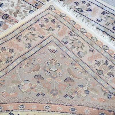 Lot 420 - A Persian woollen prayer rug, with foliate...