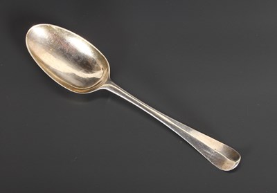 Lot 145 - A George II Hanoverian pattern silver spoon,...