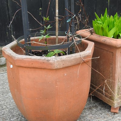 Lot 310 - A pair of square terracotta pots