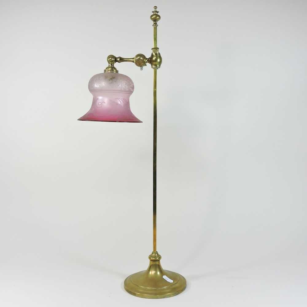 Lot 33 - An early 20th century brass table lamp