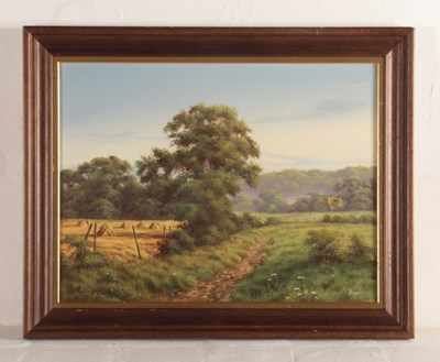Lot 243 - Ann, country scene, oil on canvas, signed to...