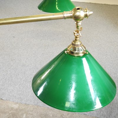Lot 96 - An early 20th century brass billiards light