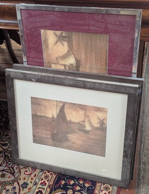 Lot 534 - Dutch School, 20th century, sailing boats,...