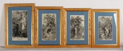 Lot 447 - Dante Aux Enfers, a silkwork picture, 38 x...