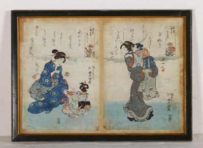 Lot 68 - Utagawa Toyokuni II (Tokyo, 1777-1835), a pair...