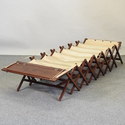 Lot 397 - An early 20th century folding campaign bed