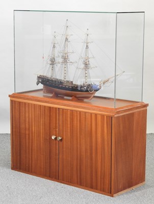 Lot 723 - A model ship, HMS Diana, in a glazed case