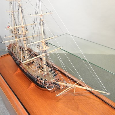 Lot 723 - A model ship, HMS Diana, in a glazed case