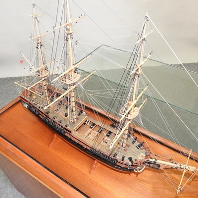 Lot 723 - A model ship, HMS Diana, in a glazed case